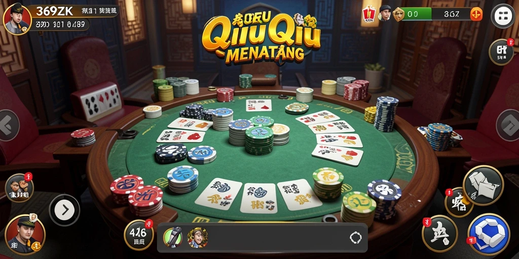 Tampilan gameplay QiuQiu yang seru dan interaktif.