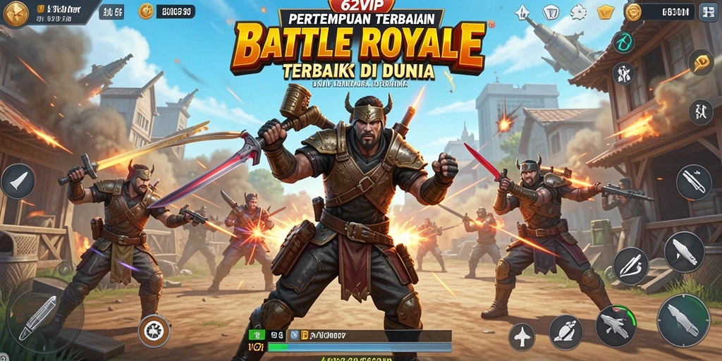 Tampilan seru aksi pertempuran Battle Royale di 62VIP.