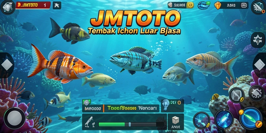 Tampilan gameplay menarik dari JMTOTO saat menembak ikan.