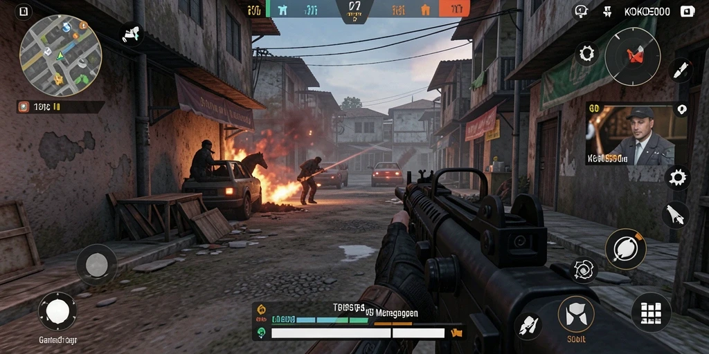 Screenshot menampilkan aksi seru gameplay KOKO5000 dengan grafis tinggi.