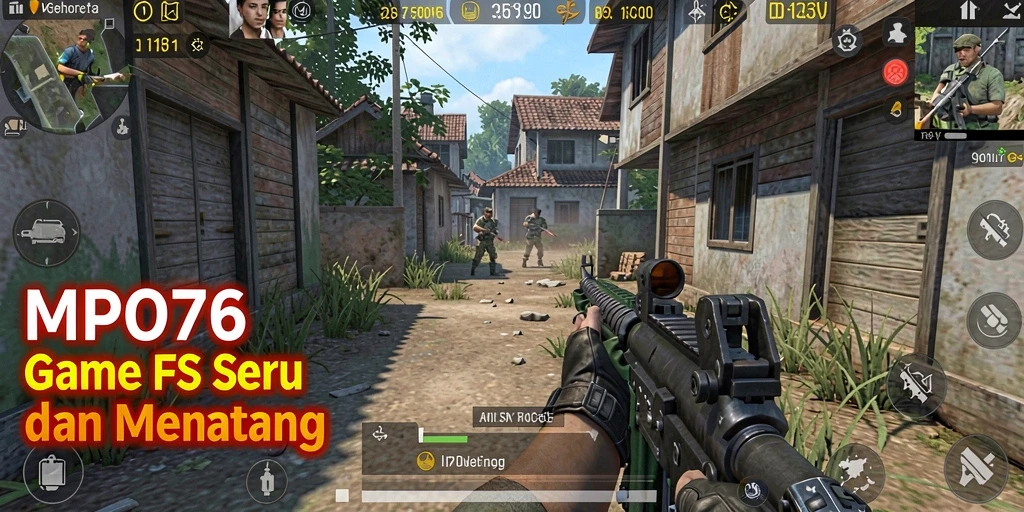 Tangkapan layar gameplay seru dari MPO76 dengan pertempuran intens.