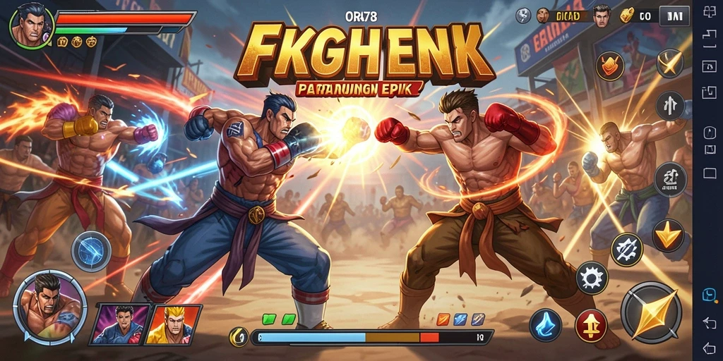 Pertarungan sengit di arena ORA78 dengan karakter unik.