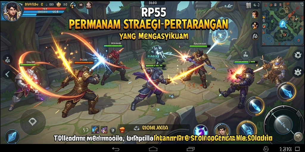 Screenshot gameplay RP55 menunjukkan pertempuran yang seru.