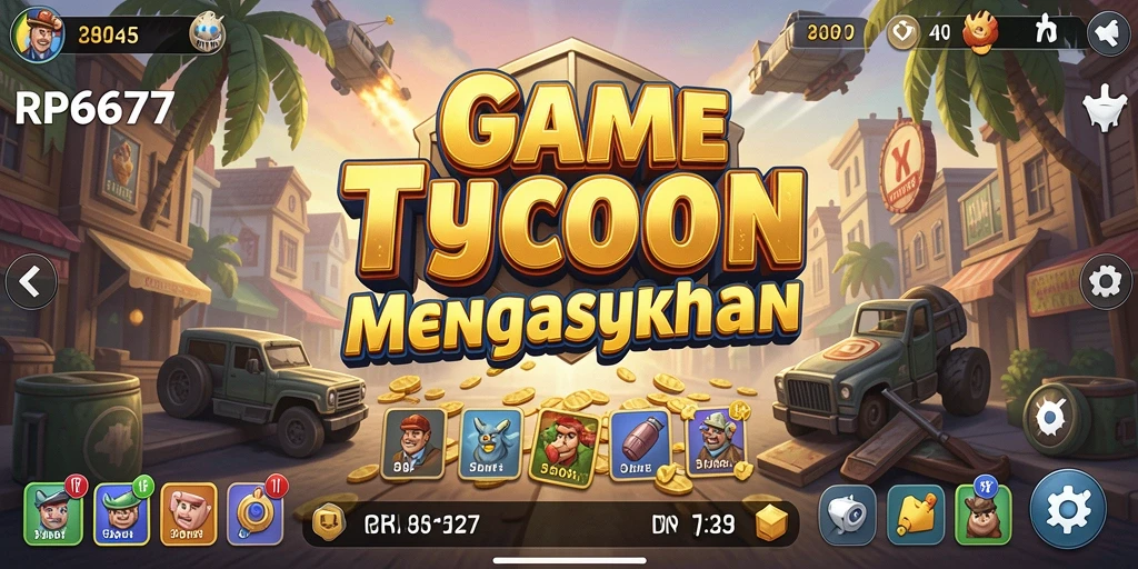 Tampilan grafik menarik dari gameplay RP6677 Tycoon.