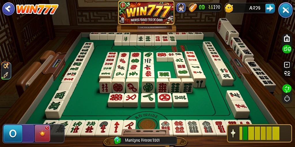 Screenshot gameplay <strong>WIN777</strong> yang menampilkan serunya bermain Mahjong.