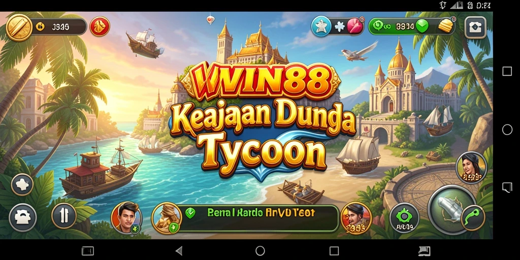Tampilan gameplay <strong>WIN88</strong> yang menarik dengan elemen Tycoon yang mendalam.