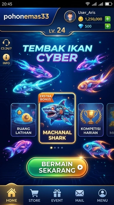 Tampilan antarmuka aplikasi pohonemas33 yang ramah pengguna.